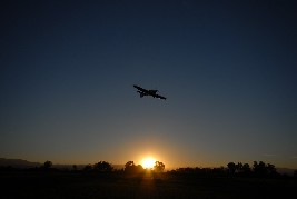 tramonto in volo
